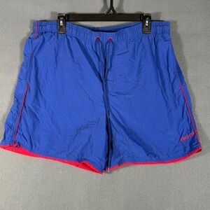Body Glove Swim Trunks Mens M Blue Red Logo Mesh Lined Board Shorts Athletic
